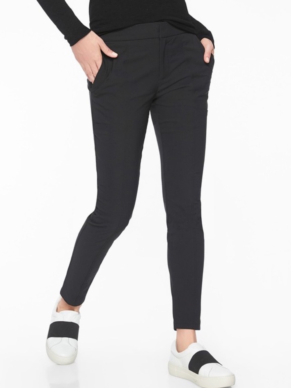 Athleta Wander Stash Black Midrise Slim Fit Pants Size 6